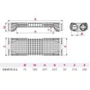 Antibakteriális műanyag hosszú áthidaló, bypass elem 75 mm