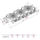 Osztódoboz antibakteriális műanyag 75/160 14 db csonk
