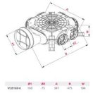 Osztódoboz antibakteriális műanyag 75/160 6 db csonk
