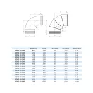 Fém könyök 90/180 mm gumitömítéssel BDSG 90/180