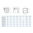 Félradiális csőventilátor Etaline 355 E2 01 4770m3/h