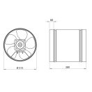 Fém axiális csőventilátor Dalap VPI 315