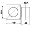 Takarólap csőtoldóval  125 mm