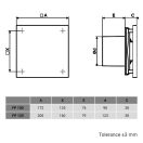 Fürdőszobai ventilátor 125 mm visszacsapó szeleppel 125 FP