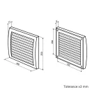 Műanyag fehér szellőzőrács rovarhálóval 180x250 mm GP 180x250 RNI