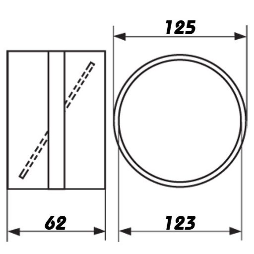 Műanyag visszacsapó szelep 125 mm