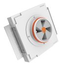 Ergovent-Láthatatlan négyzet al. légszelep gipszkartonhoz – levegő be- és kivezetéshez, fehér 100 mm