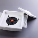 Ergovent-Láthatatlan négyzet al. légszelep gipszkartonhoz – levegő be- és kivezetéshez, fehér 100 mm