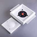 Ergovent-Láthatatlan négyzet alakú légszelep gipszkartonhoz – levegő be- és kivezetéshez, fehér 125 mm