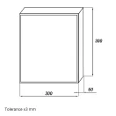 Kandalló szervízajtó Dalap RVKMN 300x300 mm