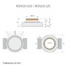 Ergovent-Láthatatlan kerek légszelep gipszkartonhoz – levegő be- és kivezetéshez, fehér 100 mm