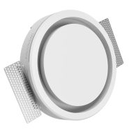   Ergovent-Láthatatlan kerek légszelep gipszkartonhoz – levegő be- és kivezetéshez, fehér 160 mm