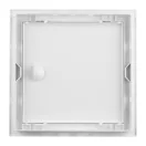 Fehér műanyag fogantyúval ellátott szervízajtó 150x150 mm