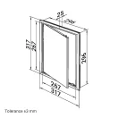 Fehér műanyag fogantyúval ellátott szervízajtó 300x300 mm