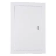   Fehér műanyag fogantyúval ellátott szervízajtó 300x400 mm