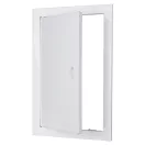 Fehér műanyag fogantyúval ellátott szervízajtó 400x500 mm