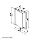 Műanyag szervízajtó 200x200 mm