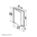 Műanyag szervízajtó 200x250 mm