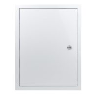 Zárható fém szervizajtó 400x600 mm, fehér 