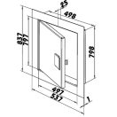 Fehér fém szervízajtó fogantyúval 498 x 798 mm