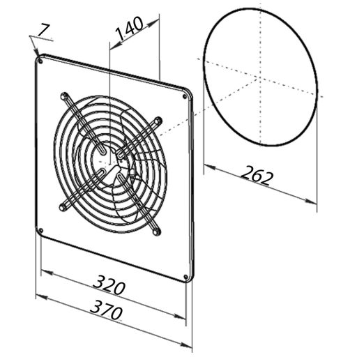 Ipari faliventilátor TF 250