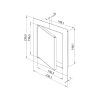 Zárható fém szervizajtó 200x200 mm, szürke 