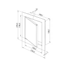 Zárható fém szervizajtó 200x200 mm, szürke 