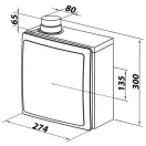 Centrifugális fürdőszobai ventilátor 80 mm függőleges kivezetés VNV-1D 80 KV T