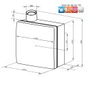 Centrifugális fürdőszobai ventilátor 80 mm függőleges kivezetés VNV-1E 80 KV TR