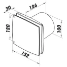 Fürdőszobai ventilátor 100 mm időzítővel csendes 100 BFZ ECO