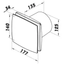 Fürdőszobai ventilátor 125 mm időzítővel 125 BFZ 12