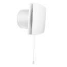 Fürdőszobai ventilátor emelt légszáll. 125 mm húzókapcsolóval 125 BFL