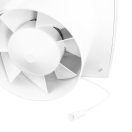Fürdőszobai ventilátor emelt légszáll. 125 mm húzókapcsolóval 125 BFL