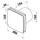 Fürdőszobai ventilátor 150 mm időzítővel csendes 150 BFZ ECO