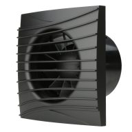   Fürdőszobai ventilátor fekete színű időzítővel és visszacsapó szeleppel 100 mm