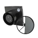 Fürdőszobai ventilátor fekete színű időzítővel és visszacsapó szeleppel 125 mm