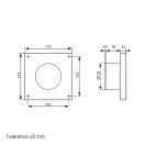 Fürdőszobai ventilátor fekete színű időzítővel és visszacsapó szeleppel 125 mm