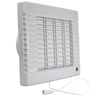   Fürdőszobai ventilátor 125 mm automata zsaluval, húzókapcsolóval  125 LVL