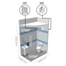 Fürdőszobai ventilátor 125 mm automata zsaluval csendes 125 LV ECO