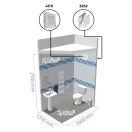 Fürdőszobai ventilátor 150 mm automata zsaluval, páraérzékelővel emelt teljesítmény 150 LVZW