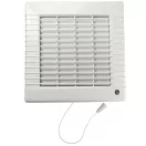Fürdőszobai ventilátor 150 mm automata zsaluval, húzókapcsolóval 150 LVL