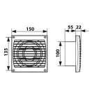 Fürdőszobai  ventilátor 100 mm időzítővel 100 ELKE Z