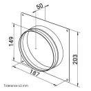 Karima telepítő kerettel 150 mm
