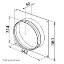 Karima telepítő kerettel 315 mm