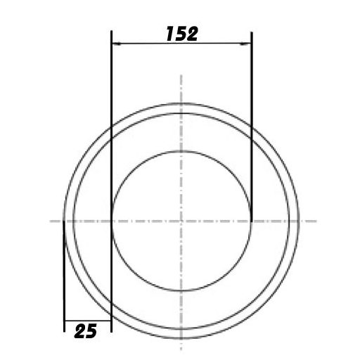Hőszigetelés Ø 150 mm, hossza 10 m