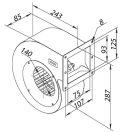 Egyoldalt szívó radiális ventilátor SKT 140x60
