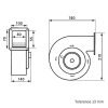 Egyoldalt szívó radiális ventilátor SKT ALU 120E