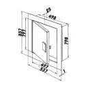 Fehér fém szervízajtó 500x800 mm
