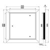 Gipszkartonba szerelhető alumínium szervízajtó - fehér 500 x 500 mm