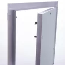 Gipszkartonba szerelhető alumínium impregnált, szervízajtó - zöld 200x200 mm
